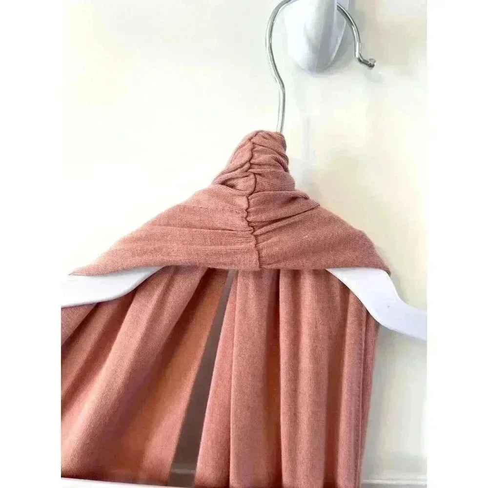 NWT REVOLVE Krisa Halter Romper Ocher Coral Size XSmall open back belted - Picture 4 of 7
